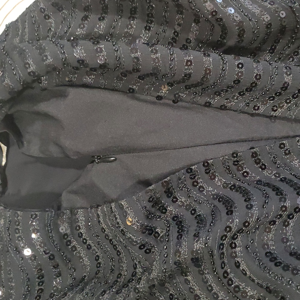 Karl Lagerfeld Black Jumpsuit with Sleeveless Design and Wide-Leg Pants Sz 6 - Picture 11 of 12